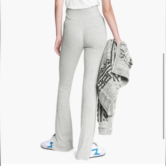Rag & Bone Rib knit coord gray ribbed flare set S - Picture 3 of 4